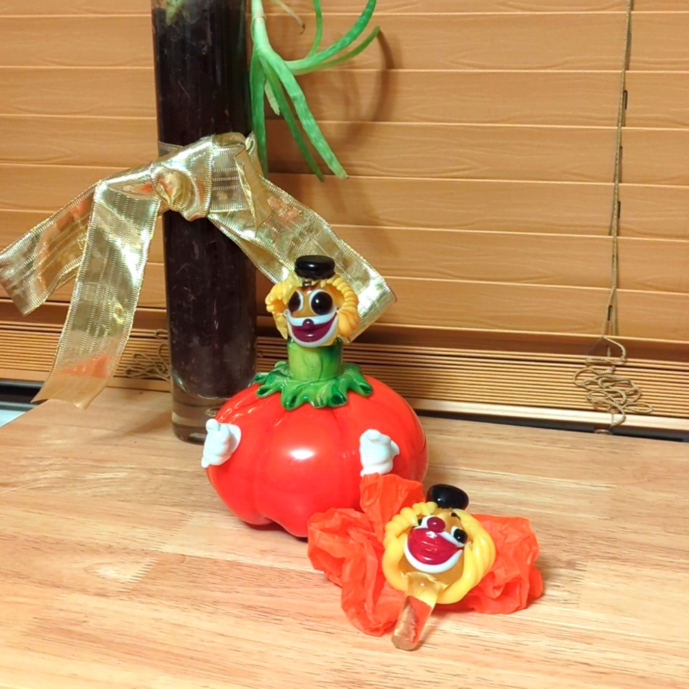 Rare HTF Vintage 💎 Murano, Italy 🤡 hand-blown VENETIAN GLASS CLOWN 🤡 pristine